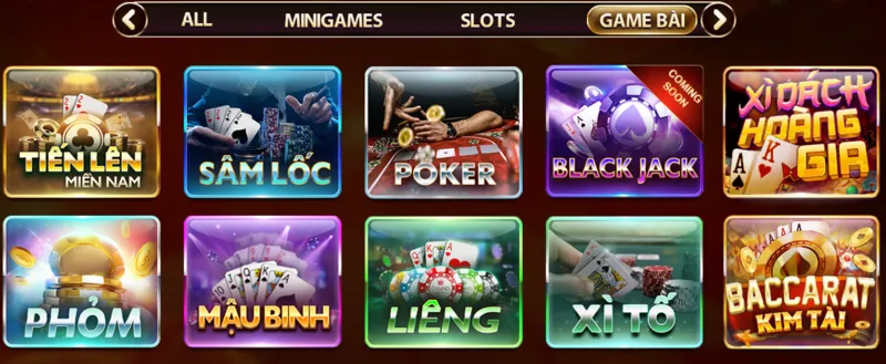 Manclub cung cấp hàng loạt game đánh bài hấp dẫn